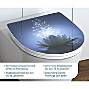 Schütte WC-Sitz Water Lily (Duroplast, Blau, Mit Absenkautomatik) | BAUHAUS