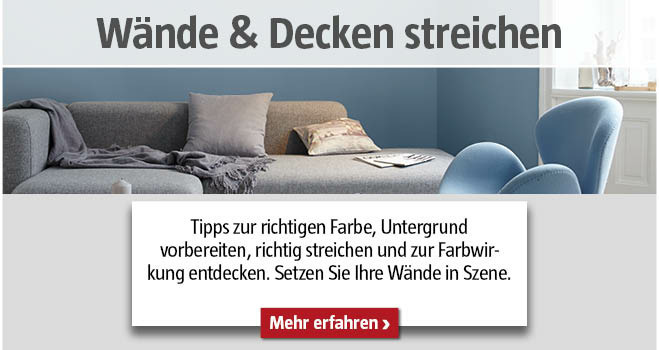 Wände und Decken streichen