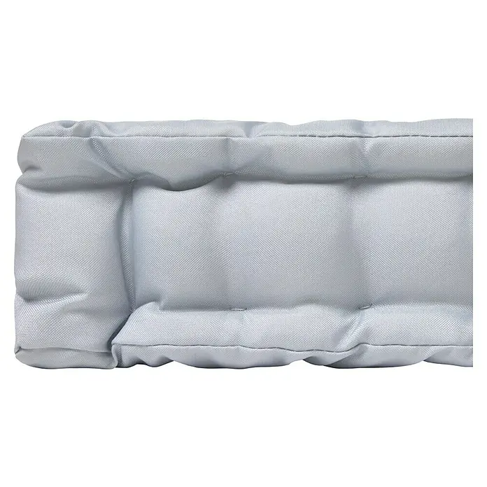Cojín para suelo capitone water resist - 45 x 45 cm, Gris - Cojín de asiento acolchado gris claro con secciones acolchadas y costuras limpias, perfecto para comodidad y acentos elegantes.
