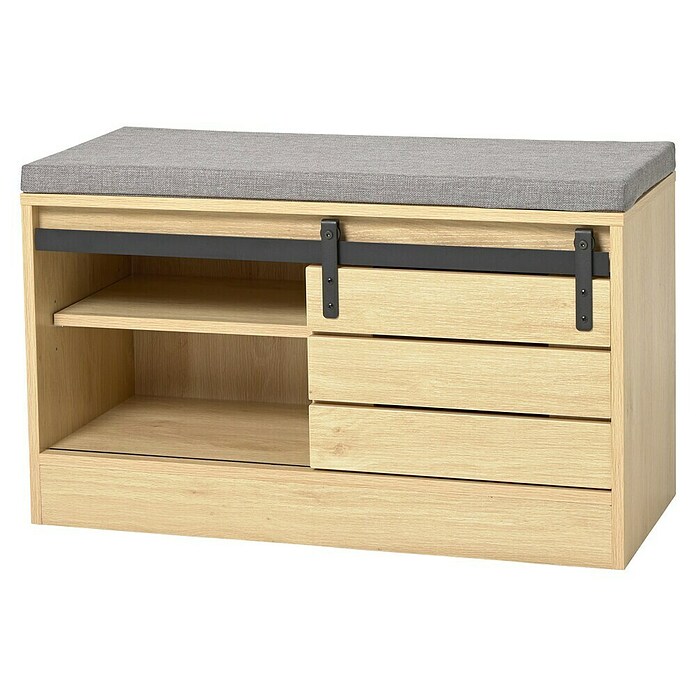 Banco Amla (L x An x Al: 80 x 35 x 48 cm, Madera, Natural) | BAUHAUS