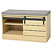 Banco Amla (L x An x Al: 80 x 35 x 48 cm, Madera, Natural) | BAUHAUS