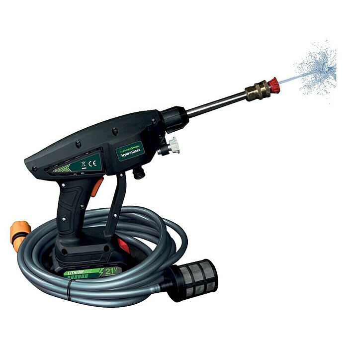 Hidrolimpiadora de alta presión de batería Hydroblast (9,5 bar, 21 V, Capacidad de bombeo: 210 l/h) | BAUHAUS