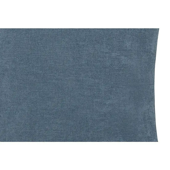 Cojín Chenilla - 45 x 45 cm, Poliéster, Tejano, Cuadrado - Primer plano de una tela azul que muestra una textura sutil, ideal para tapicería y mobiliario de alta gama.