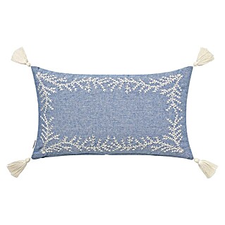 Cojín Irma (Azul, 30 x 50 cm, 100% algodón)