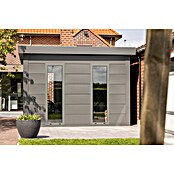Telluria Pavillon Singolo 4836 mit Fenster (Außenmaß inkl. Dachüberstand (B x T): 508 x 388 cm, Stahl, Anthrazit, Ohne Set, mit Fenster rechts) | BAUHAUS