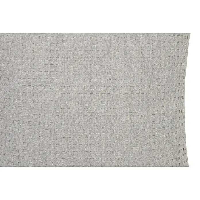 Cojín Waffle - 50 x 50 cm, Textil, Gris, Cuadrado - Primer plano de una toalla de gofre gris.