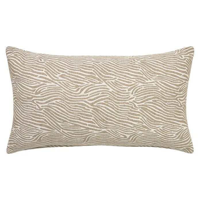 Cojín Jacquard Cebra - 50 x 30 cm, Textil, Taupe, Rectangular - Cojín decorativo con patrón abstracto en tonos beige y blanco. El cojín añade un toque moderno a cualquier habitación con su diseño único.