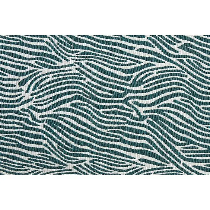 Cojín Jacquard Cebra - 50 x 30 cm, Textil, Verde, Rectangular - Tejido texturizado con un estampado de cebra abstracto en verde y blanco, perfecto para decoración del hogar o ropa elegante.