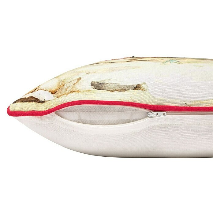 Cojín Paisaje Sand (Beige/Rojo, 45 x 45 cm, 100% algodón) | BAUHAUS