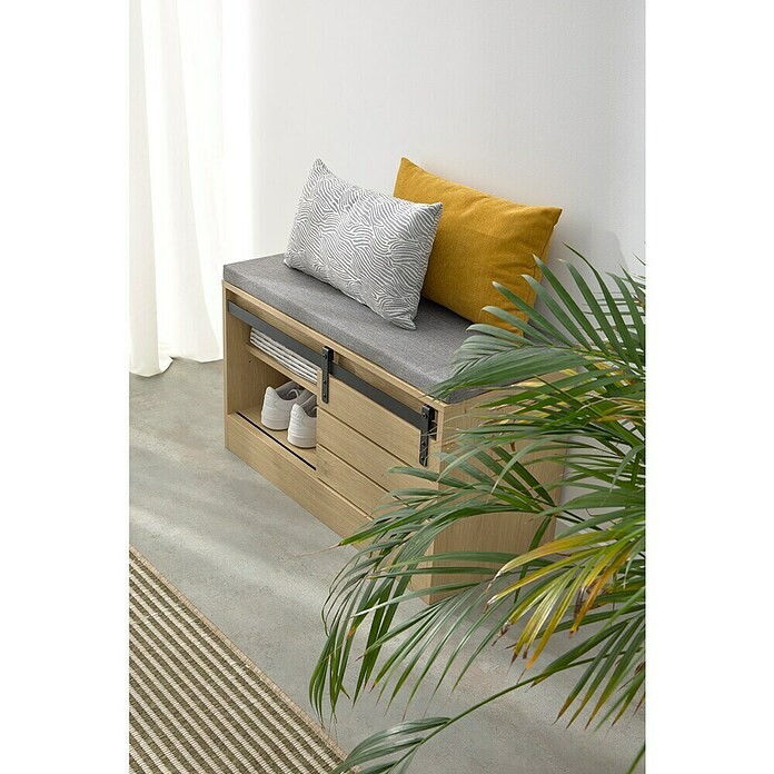 Banco Amla (L x An x Al: 80 x 35 x 48 cm, Madera, Natural) | BAUHAUS