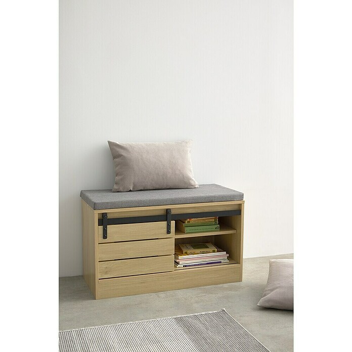 Banco Amla (L x An x Al: 80 x 35 x 48 cm, Madera, Natural) | BAUHAUS