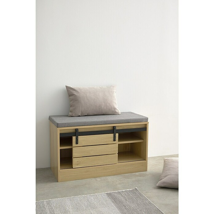 Banco Amla (L x An x Al: 80 x 35 x 48 cm, Madera, Natural) | BAUHAUS