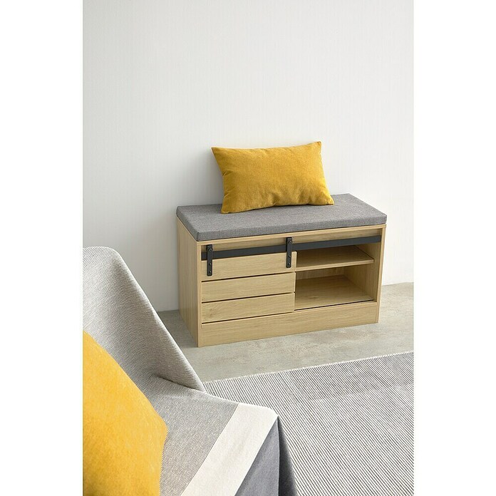 Banco Amla (L x An x Al: 80 x 35 x 48 cm, Madera, Natural) | BAUHAUS