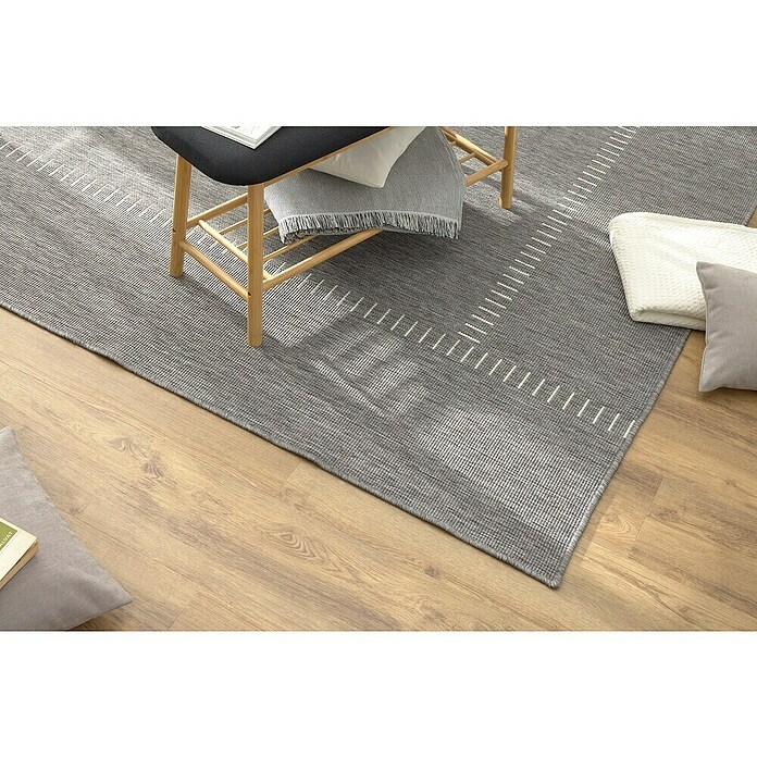 Alfombra exterior reversible In/Out Pespunte (Silver, 230 x 160 cm, Polipropileno) | BAUHAUS
