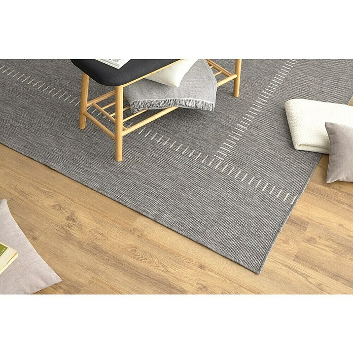 Alfombra exterior reversible In/Out Pespunte (Silver, 230 x 160 cm, Polipropileno) | BAUHAUS