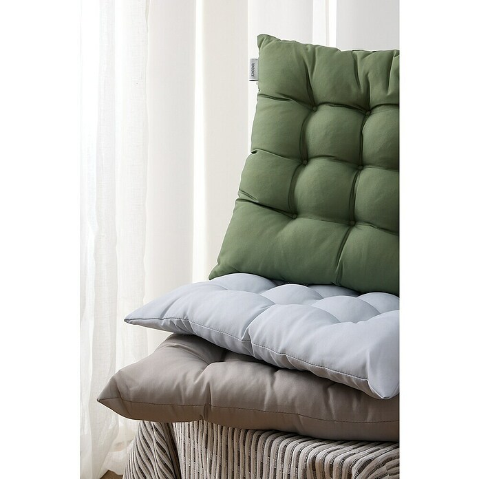 Cojín para silla water resist (45 x 45 x 5 cm, Verde, 100% poliéster) | BAUHAUS
