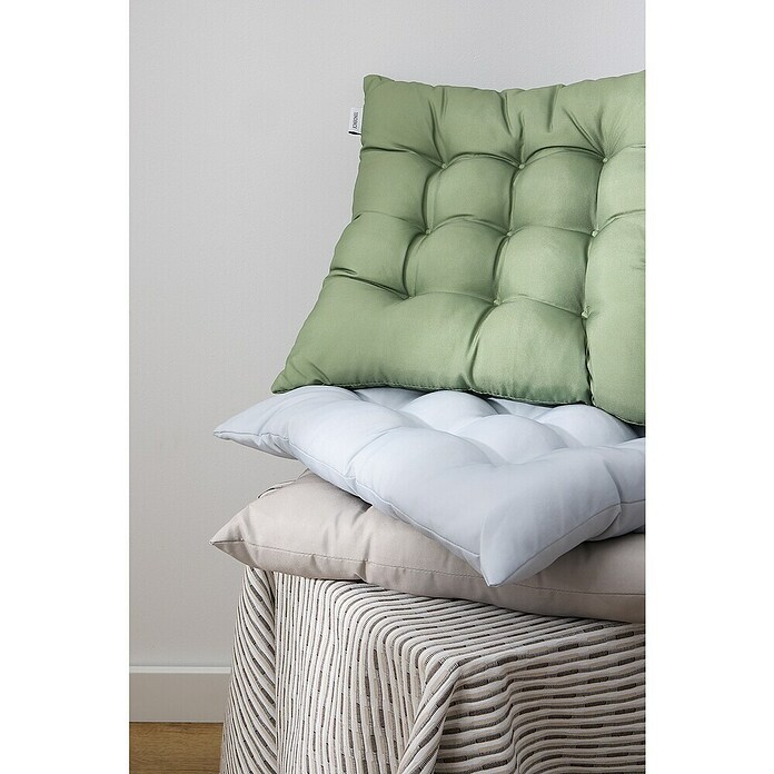 Cojín para silla water resist (45 x 45 x 5 cm, Verde, 100% poliéster) | BAUHAUS