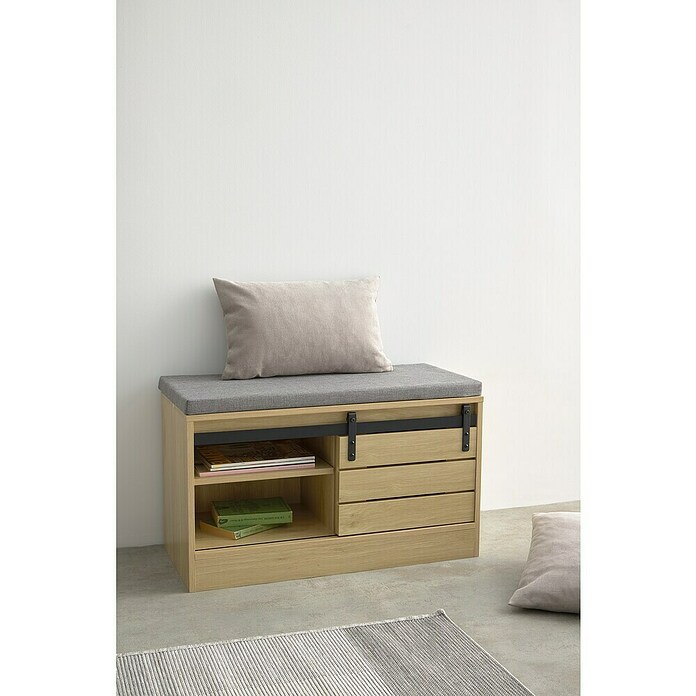 Banco Amla (L x An x Al: 80 x 35 x 48 cm, Madera, Natural) | BAUHAUS