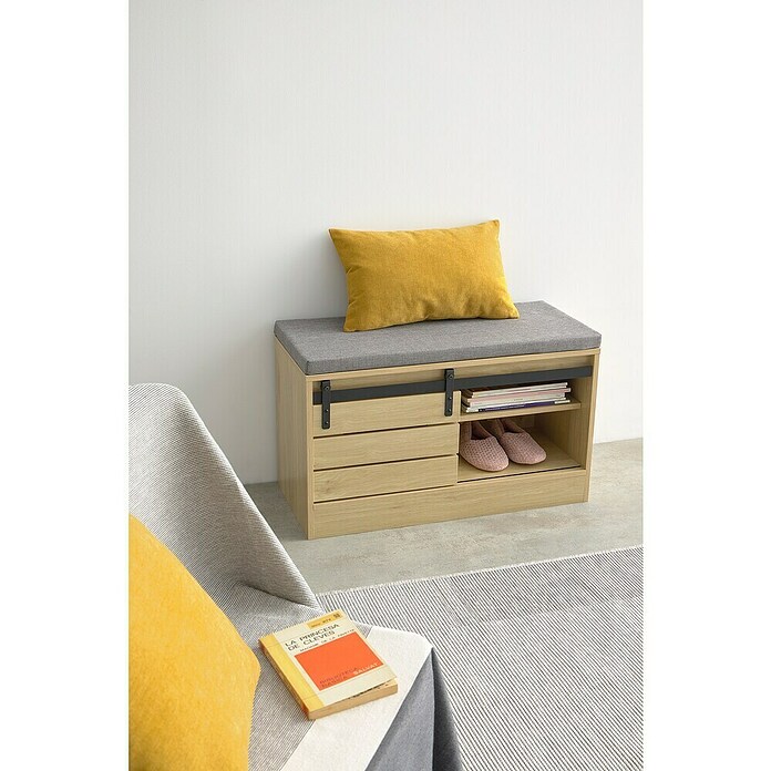 Banco Amla (L x An x Al: 80 x 35 x 48 cm, Madera, Natural) | BAUHAUS
