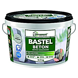 Ultrament Beton-Gießmasse Bastel Beton (Hellgrau, 3,5 kg)