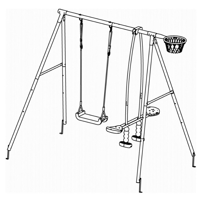 Kinderspielturm Aleks II (L x B x H: 180 x 216 x 195 cm, Rot) | BAUHAUS