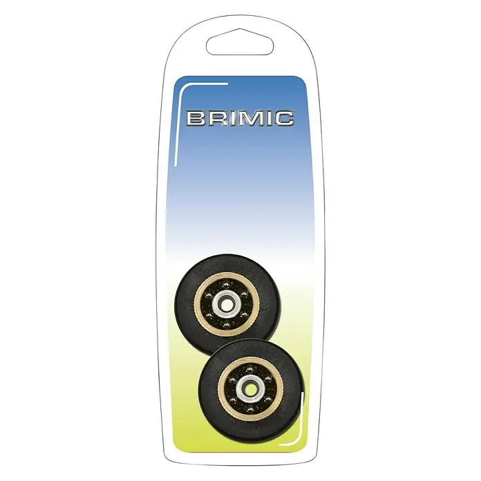 Micel Brimic Cojinete de bolas para mamparas 91338 - Diámetro: 26 mm - Paquete con dos rodillos/rodamientos BRIMIC para muebles, ideales para reparaciones o como repuestos. Alta calidad para un movimiento suave.