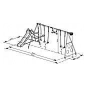 Kinderspielturm Maks II (L x B x H: 480 x 185 x 195 cm, Rot) | BAUHAUS