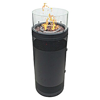 Kingstone Feuerstelle Sunset (Ø x H: 38 x 99 cm, Schwarz, Leistung: 5 kW - 9 kW)