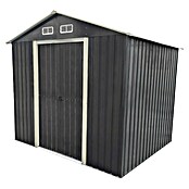 Gerätehaus (Außenmaß inkl. Dachüberstand (B x T): 237 x 195 cm, Firsthöhe: 2,08 m, Stahl, Anthrazit) | BAUHAUS
