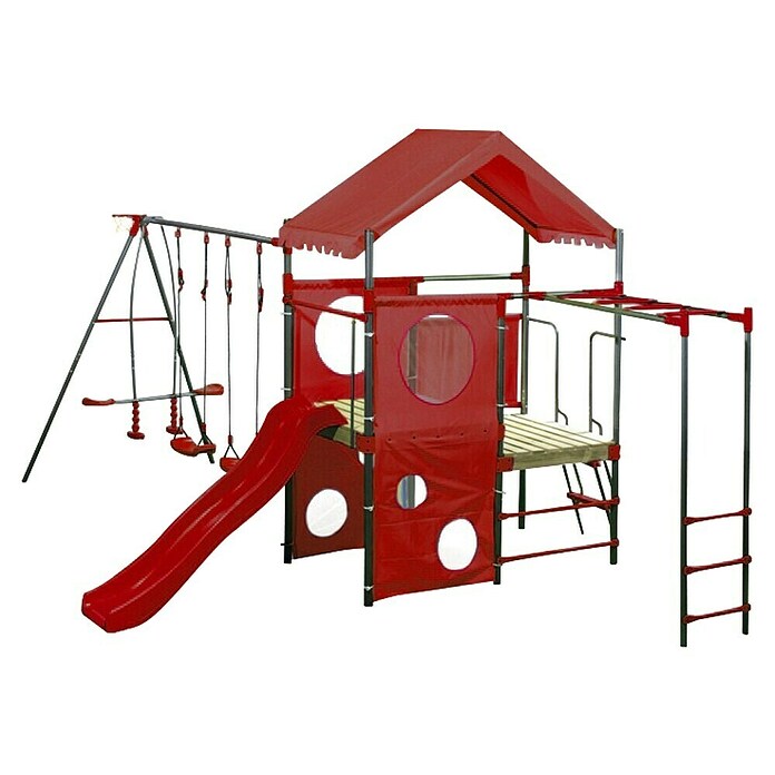 Kinderspielturm Olaf (L x B x H: 339 x 468 x 265 cm, Rot) | BAUHAUS