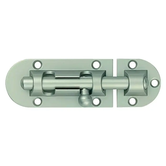 Abus Pestillo deslizante SRDR80 - Puerta interior, Níquel - Este cerrojo de metal proporciona seguridad y es fácil de instalar para un bloqueo fiable de puertas y ventanas.