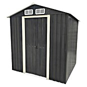 Gerätehaus (Außenmaß inkl. Dachüberstand (B x T): 194 x 174 cm, Firsthöhe: 2,02 m, Stahl, Anthrazit) | BAUHAUS