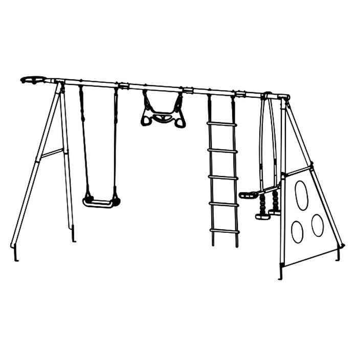 Kinderspielturm Allan II (L x B x H: 150 x 400 x 195 cm, Rot) | BAUHAUS