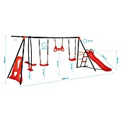 Kinderspielturm Maks II (L x B x H: 480 x 185 x 195 cm, Rot) | BAUHAUS