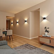 Calex Solar-wandlamp voor buiten Volterra Up & Down light (1,5 W, l x b x h: 10 x 10 x 10,3 cm, Zwart, IP44, 170 lm) | BAUHAUS