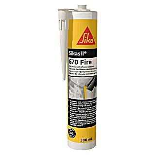 Sika Silicona Sikasil-670 Fire (Blanco, 300 ml)