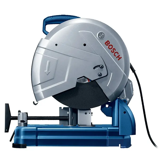 Bosch Professional Trennschneider GCO 14-24 J - 2.400 kW, Leerlaufdrehzahl: 3.800 U/min, Durchmesser Scheibe: 355 mm - Die Bosch Metalltrennsäge ist ein robustes Werkzeug zum präzisen Schneiden von Metallen mit hoher Leistung und langer Lebensdauer.