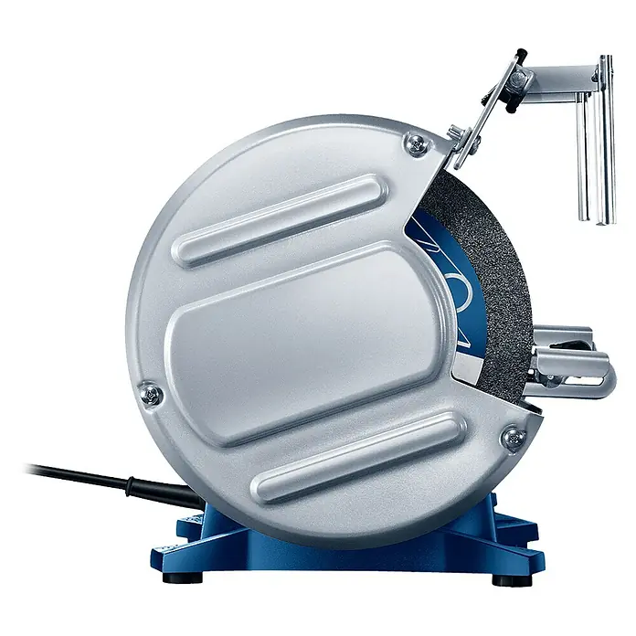 Bosch Professional Elektro-Doppelschleifer GBG 60-20 - 600 W, 3.600 U/min - Nahaufnahme einer Tormek T-8 Nassschleifmaschine, die mit ihrem präzisen Design und hochwertigen Materialien für professionelles Schleifen sorgt.