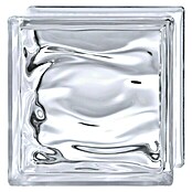 Bloque de vidrio Agua (Transparente, 19 x 19 x 8 cm)