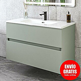 Disbain Conjunto de mueble de baño Kuntur (Ancho: 100 cm, Verde té, Mate)