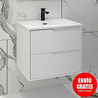 Disbain Conjunto de mueble de baño Casiopea (Ancho: 60 cm, Blanco mate, Mate)