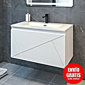 Disbain Conjunto de mueble de baño Lira (Ancho: 80 cm, Blanco, Mate, 2 pzs.) | BAUHAUS