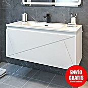 Disbain Conjunto de mueble de baño Lira (Ancho: 100 cm, Blanco, Mate, 2 pzs.) | BAUHAUS