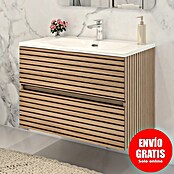 Disbain Conjunto de mueble de baño Vega (Ancho: 80 cm, Acacia, 2 pzs.) | BAUHAUS