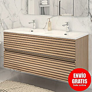 Disbain Conjunto de mueble de baño Vega (Ancho: 120 cm, Acacia, 2 pzs.)