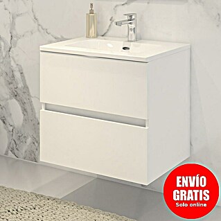 Disbain Conjunto de mueble de baño Vega (Ancho: 60 cm, Blanco, 2 pzs.)