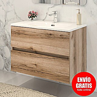 Disbain Conjunto de mueble de baño Vega (Ancho: 80 cm, Cognac, 2 pzs.)