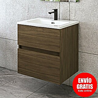 Disbain Conjunto de mueble de baño Kuntur (Ancho: 60 cm, Nogal italiano, Mate)