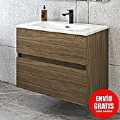 Disbain Conjunto de mueble de baño Kuntur (Ancho: 80 cm, Nogal italiano, Mate) | BAUHAUS