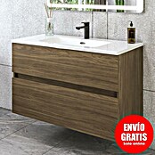 Disbain Conjunto de mueble de baño Kuntur (Ancho: 100 cm, Nogal italiano, Mate) | BAUHAUS